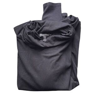 Eileen Fisher Turtleneck Sz Large Black Rayon and Lycra